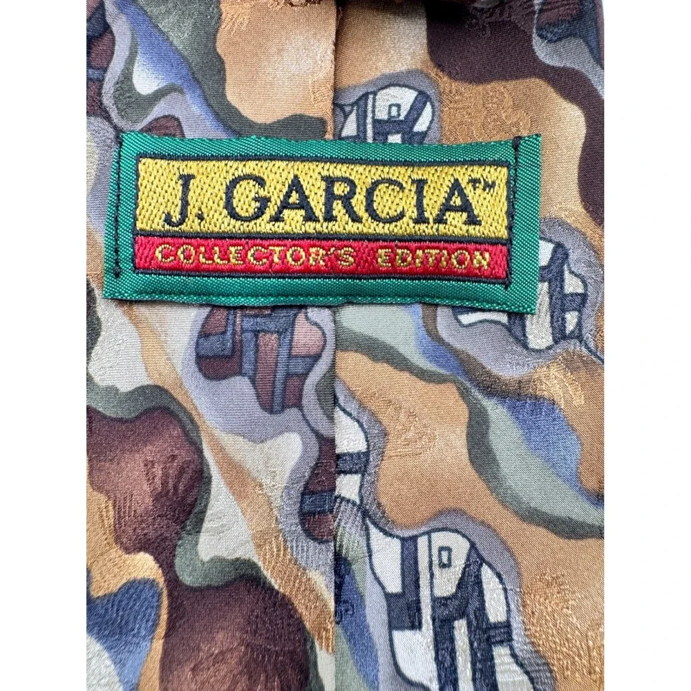 Vintage J Garcia Northern‎ Lights Collector's Edition Silk Necktie Abstract Art